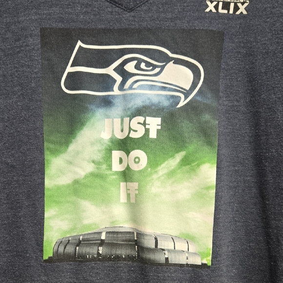 Nike Heather Blue Athletic Tee - Picture 3 of 9